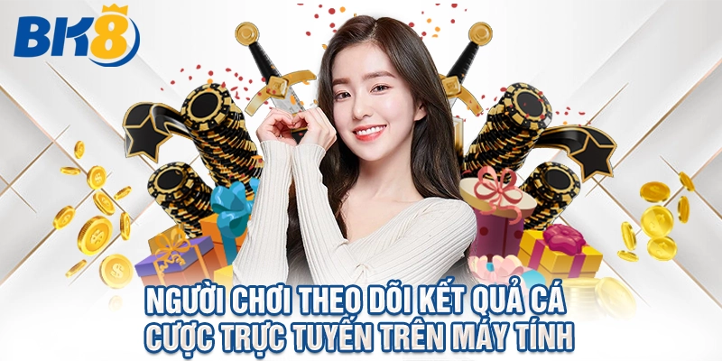 Mô tả hình ảnh: Người chơi theo dõi bảng thống kê kết quả trên màn hình máy tính khi tham gia cá cược trực tuyến